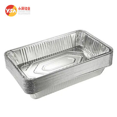 Disposable Aluminum Foil Container 450ml 800ml Oven Microwave Safe Leak Proof Tray with Plastic Lid