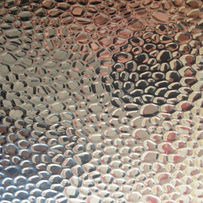 Oranje Schil Stucco Hammer Pebble Embossed Mirror Reflective Aluminium Platen