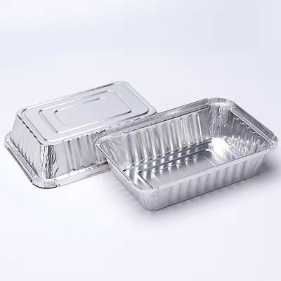 Container Box Tray Aluminium Lid Rectangle Travel Aluminium Foil Container
