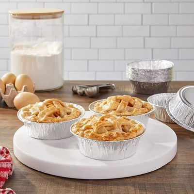 Eenmalige tartpannen mini tartbeker appel ronde schimmelbak blikjes