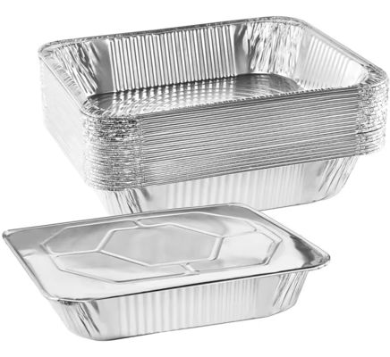 314x204mm Aluminium Roaster Pan Wegwerpbare rechthoekige foliebakken