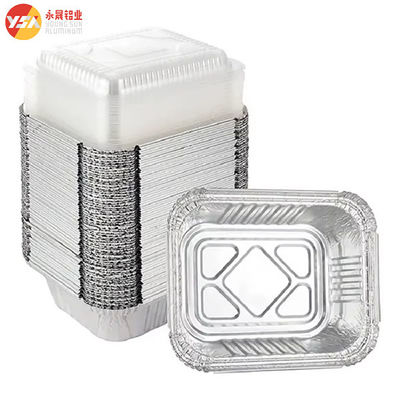 F1 8342 450 ml wegwerpcontainer van aluminiumfolie met deksel