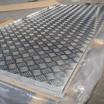 Custom 5 Bar Pattern 0.8*1220*2440 Aluminum Checkered Plate 3003 5754 Embossed Sheet for Elevator Floor