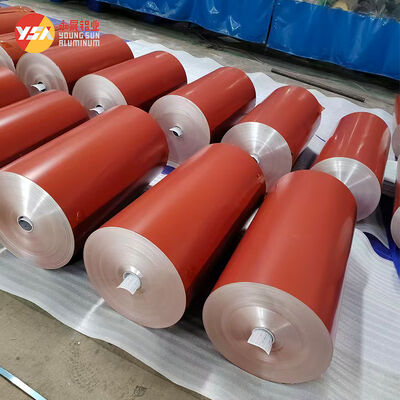 5052 PVDF-gecoate aluminium spoel 0.3mm-3.0mm Custom Breedte Weerbestendige voor daken Gaten Gebouw gevel