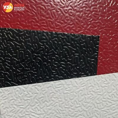 Kleur gecoat stucwerk reliëf aluminium blad PVDF 25 micron corrosiebestendig 0,2-3 mm voor HVAC-mantel