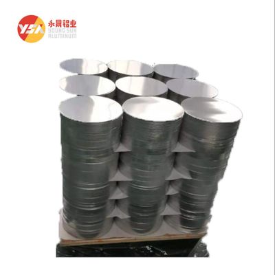 0,6 mm dik 50 mm dia H32-legering aluminium cirkelplaat aangepast formaat hoge vlakheid braamvrije rand voedselkwaliteit