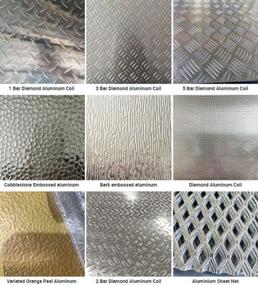 H112 Aluminium Geruite Plaat 5 Bars 4x8-Aluminiumdiamond plate embossed aluminum sheet
